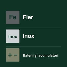 Fier, inox, baterii și acumulatori